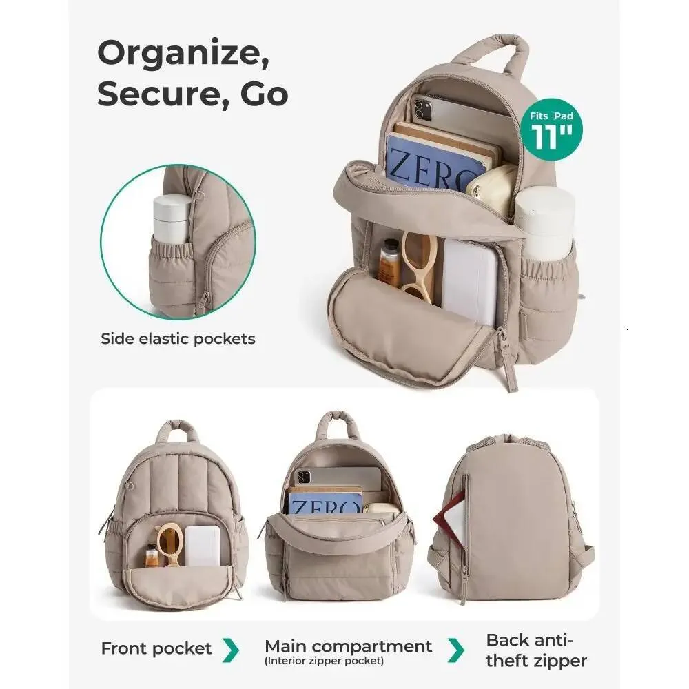 Luxury Quilted Mini Waterproof Backpack Women ... From  display picture 3