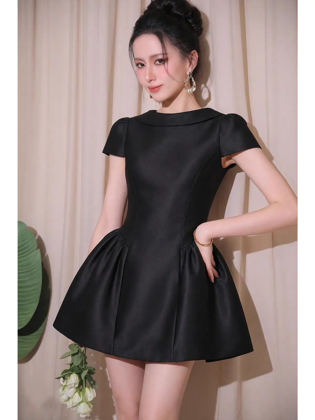 Backless Womens Black A Line Mini Dress, Round Neck,... From Nicole_xiao1989, Rs.6,358.28 In Bulk