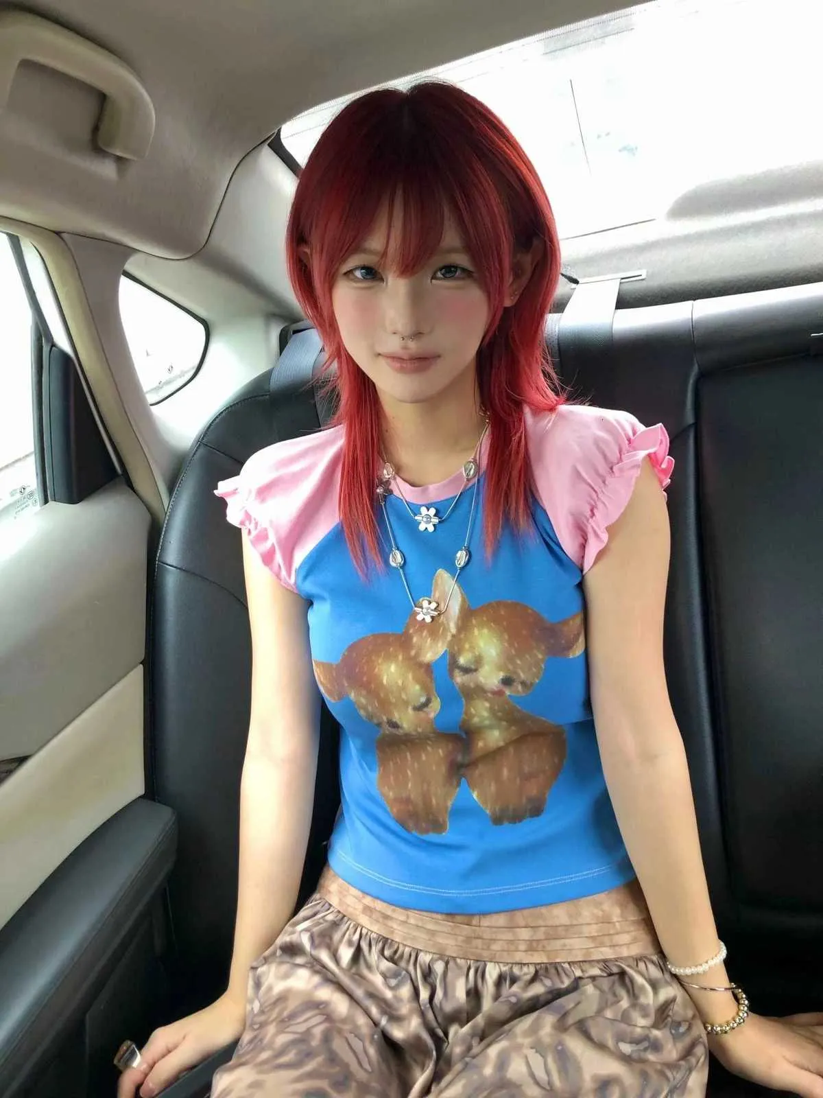 Deer Y2K Karrram Print Japanese T Shirt, 2000s From Unspool