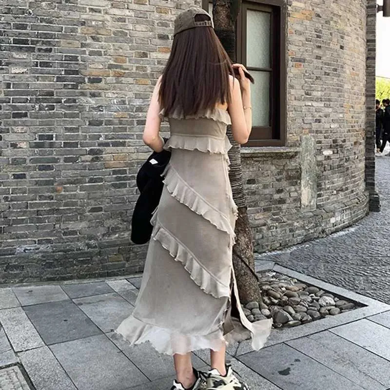 fairycore grunge dress Ruffle Lace Patchwork Maxi Dress,... From Unspool Manufacturer, Rs.905.58 fairy grunge clothes