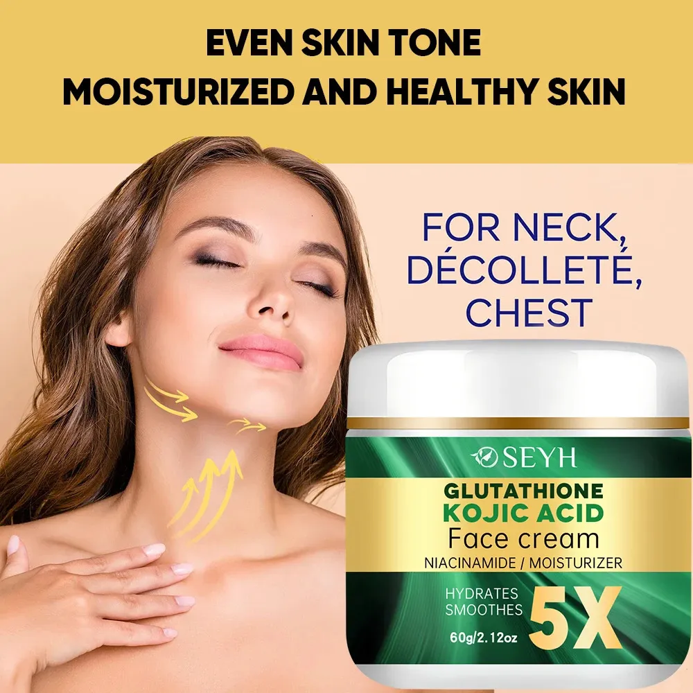 glutathione rich cream Hydrating Kojic Acid Cream, 30g/60g/100g Crazy New Hair Growth كريم لملمس ناعم Color:Customized