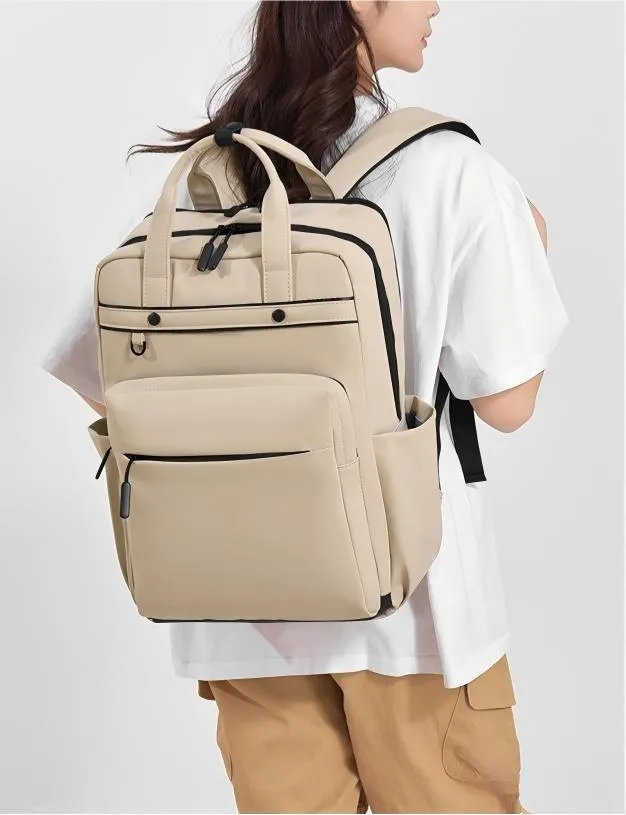 Stylish PU Leather Laptop Mom Backpack For Business... From  display picture 1