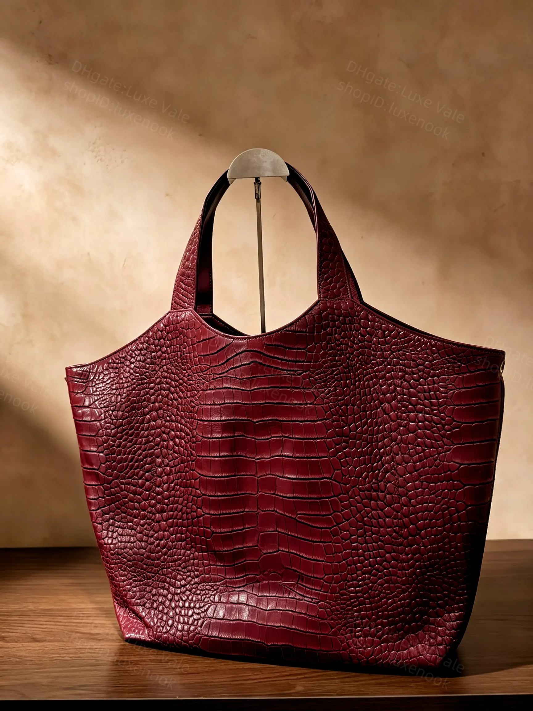 Luxury Crocodile Pattern Large Tote Bag Spacious... From Luxenook 
