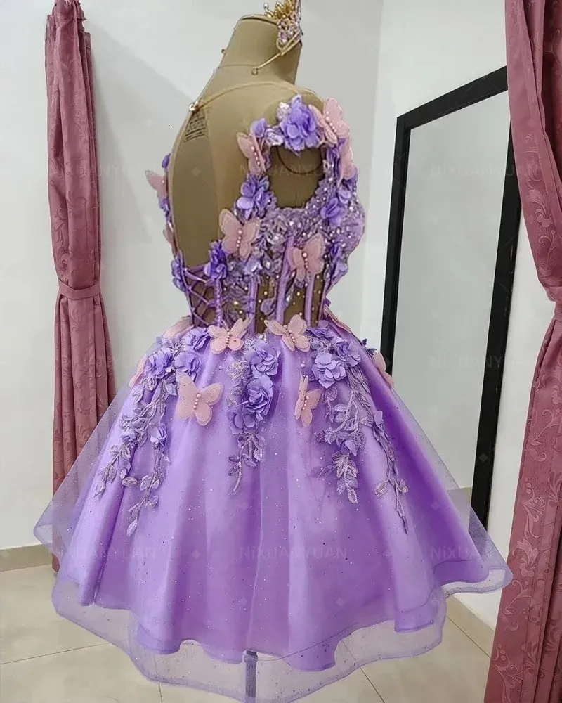 Butterfly Off Shoulder Short Homecoming Dress For... From Shewang08, $73.5