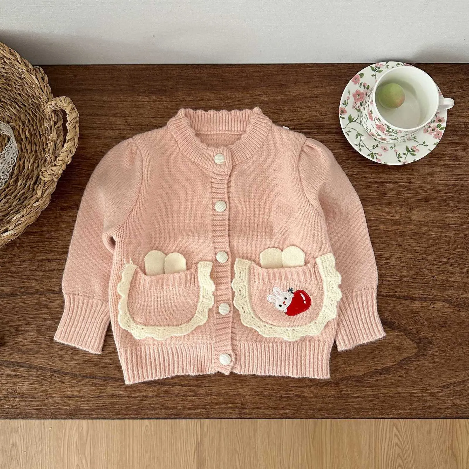 French Sweet Cartoon Knit Cute Cardigan Sweaters For... 