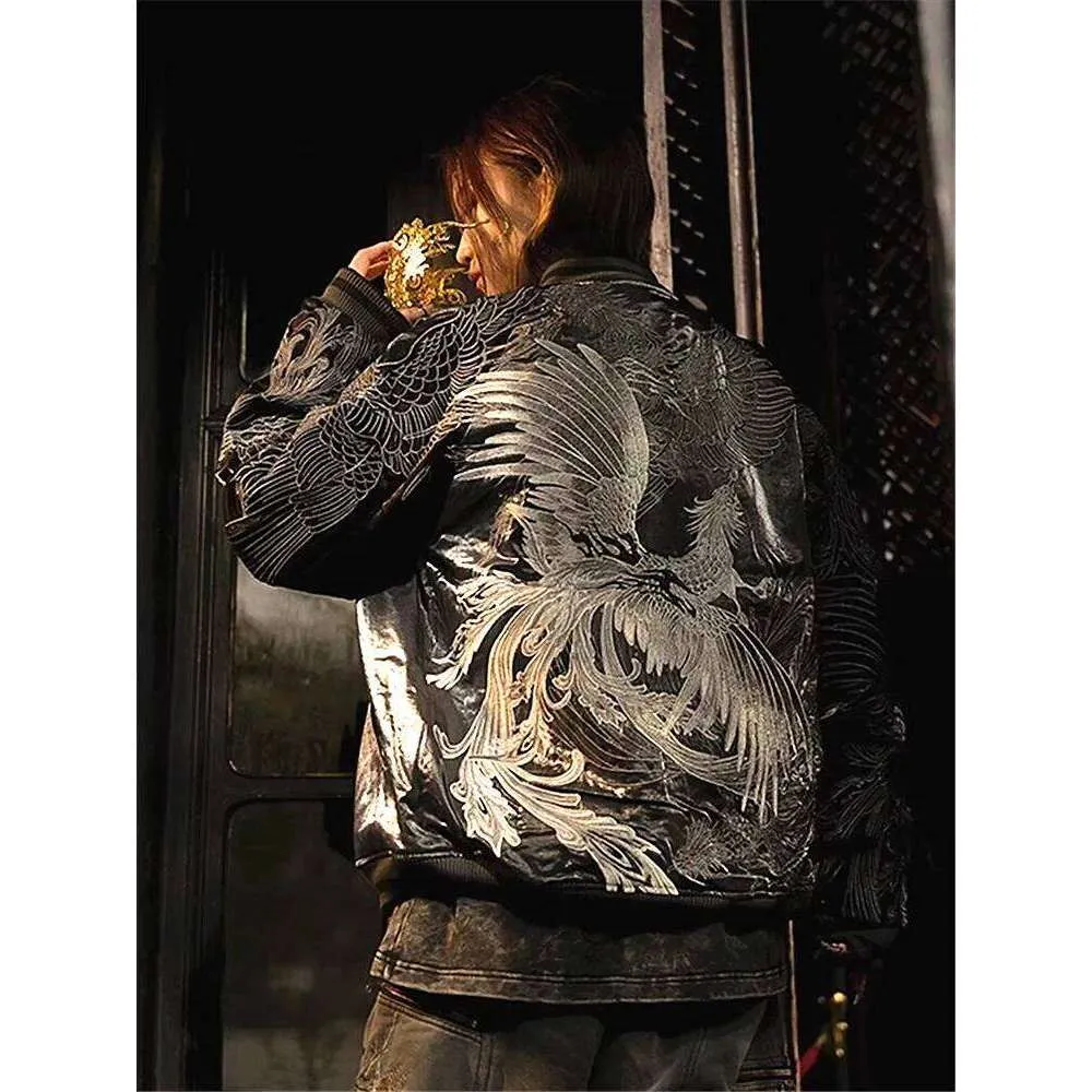 Yokosuka Sukajan Reversible Satin Souvenir Jacket  From