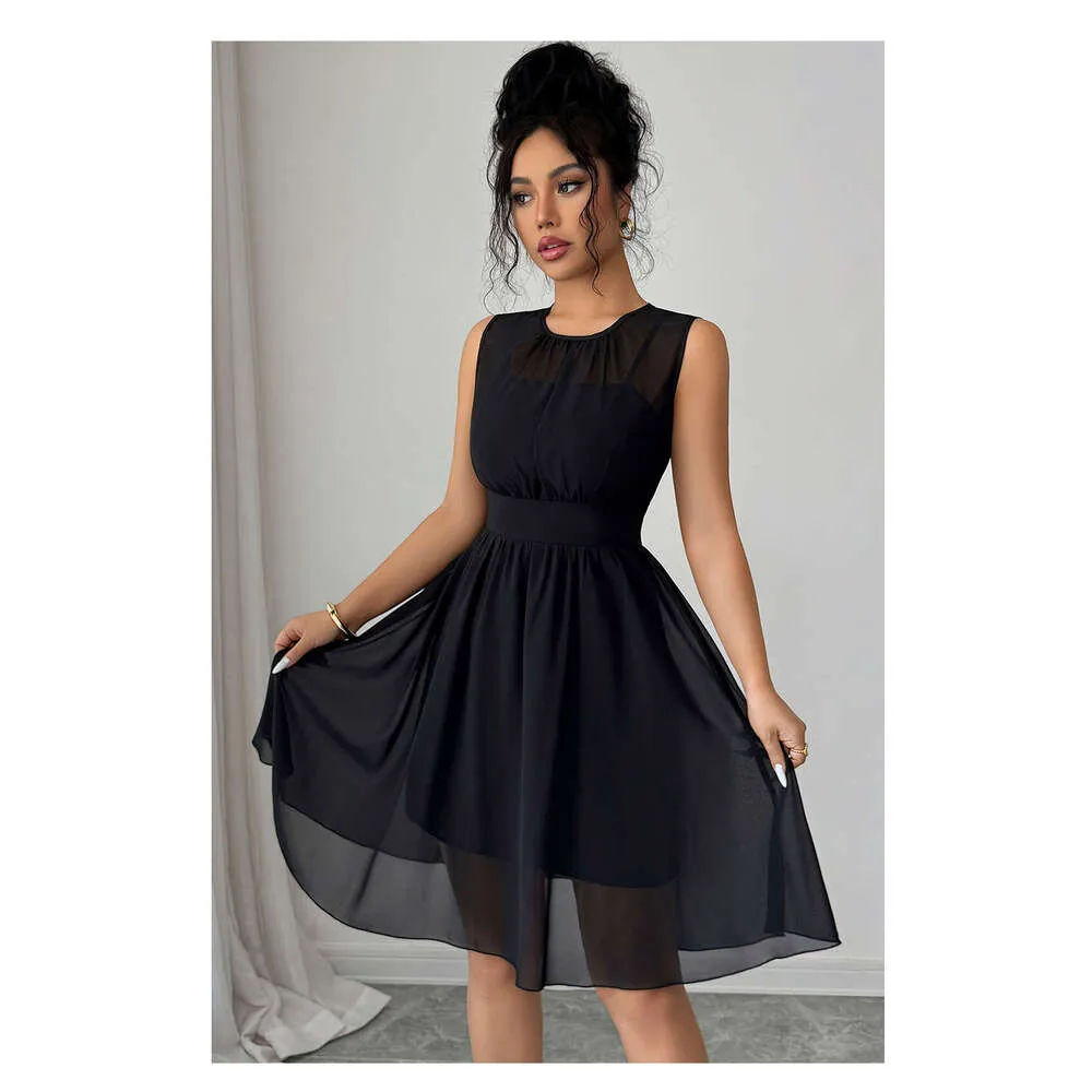 black sleeveless chiffon dress Sleeveless chiffon dress,black dress,summer dress,flowy maxi dress,evening dress,party dress,cocktail dress,prom dress,plus size clothing