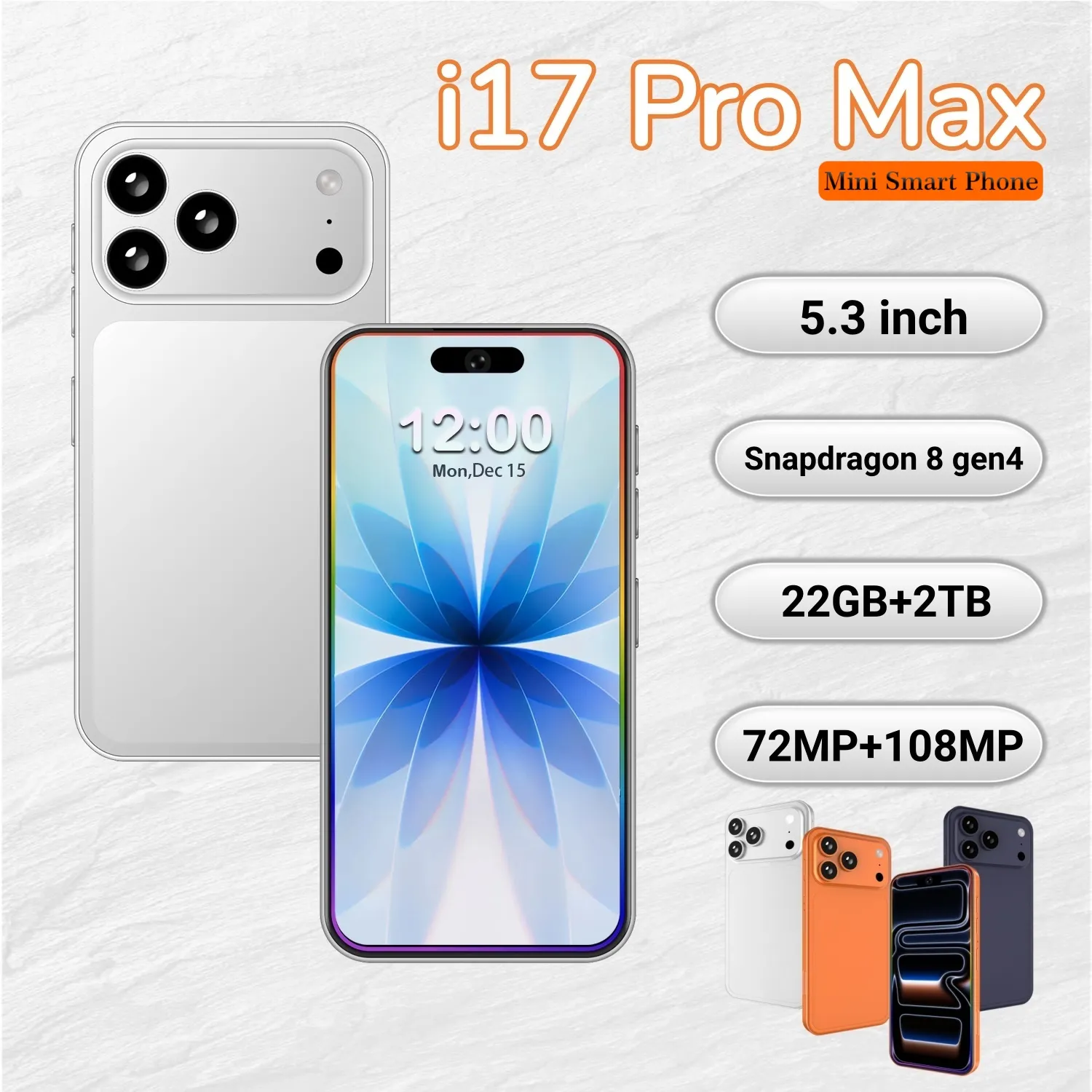 Global Version I17Pro Max 5G Small Smartphone With... 