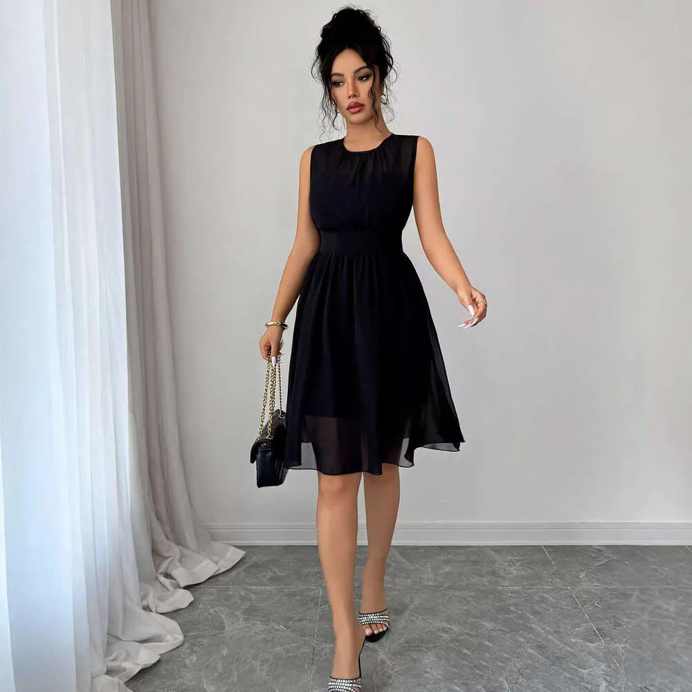 black sleeveless chiffon dress Sleeveless Long Formal Dress Plus Size Evening Gown The Dress Outlet