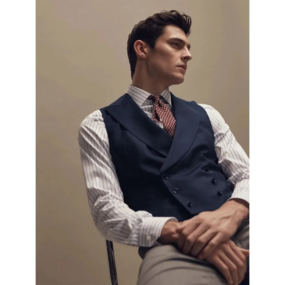 mens casual dress vest Ceehuteey Men's Suede Cowboy Suit Solid Vest V Neck Waistcoat Gold / L