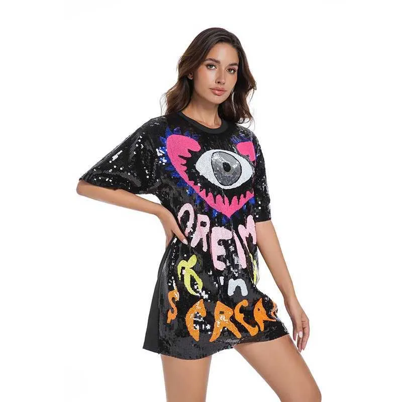 baggy sequin dress Lovskoo Women's Off Shoulder Sequin Dresses Long Sleeve Loose Casual Cocktail Party Dress Sparkly Glitter Short Mini Dress Silver 2XL, Red