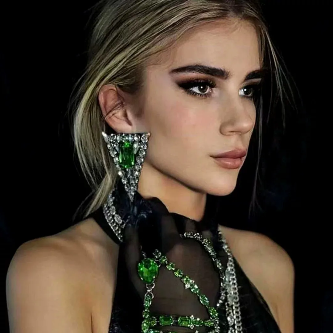 Exaggerated Flash Diamond Inverted Triangle Green... From Cherdh, $4.77 ...