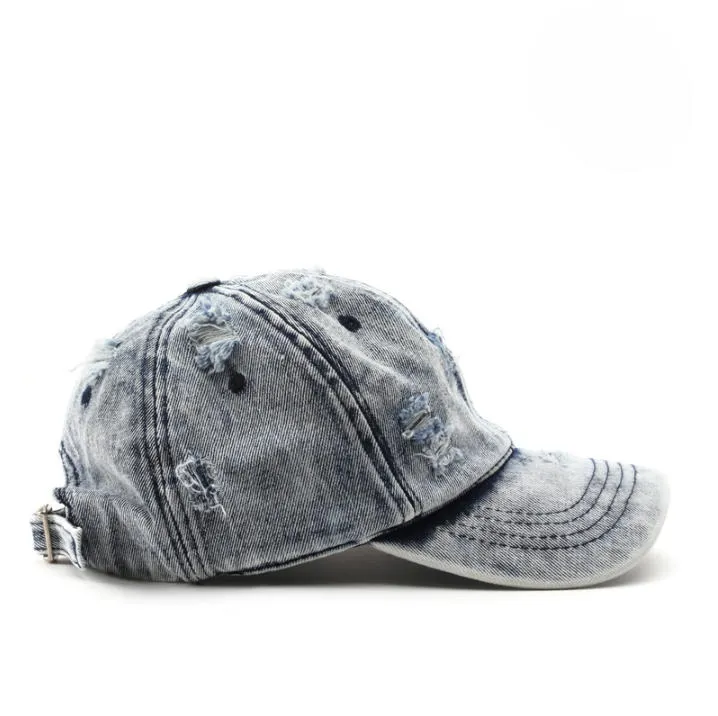 2026 New Hot Selling Casual Erosion Cowboy Retro Sunshade Flat Curved Edge Adjustable Dome Baseball Hat_voghion.com