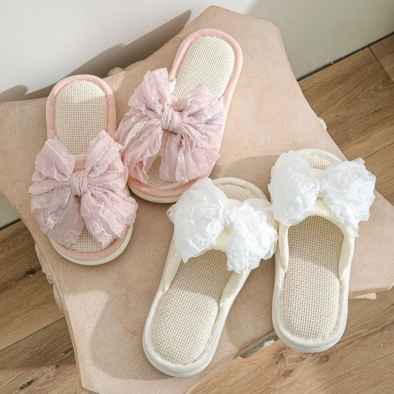 amazon chanclas lazo mujer Sandalias de interior con lazo de Amazon transfronterizas, zapatillas de  lino de algodón para niña de verano de estilo europeo y americano para  mujer