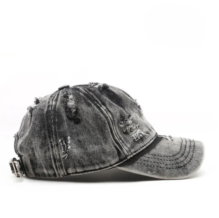2026 New Hot Selling Casual Erosion Cowboy Retro Sunshade Flat Curved Edge Adjustable Dome Baseball Hat_voghion.com