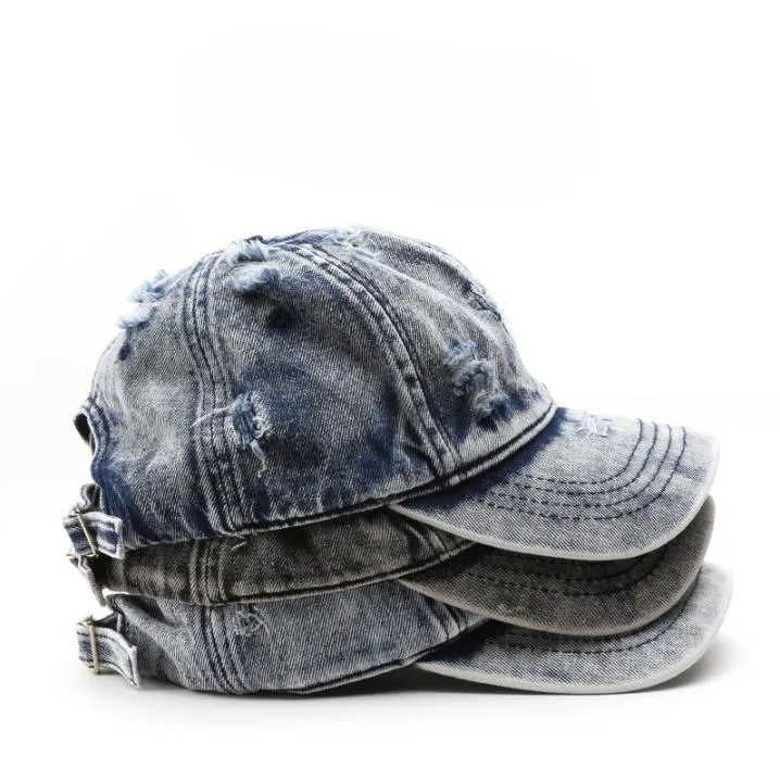 2026 New Hot Selling Casual Erosion Cowboy Retro Sunshade Flat Curved Edge Adjustable Dome Baseball Hat_voghion.com
