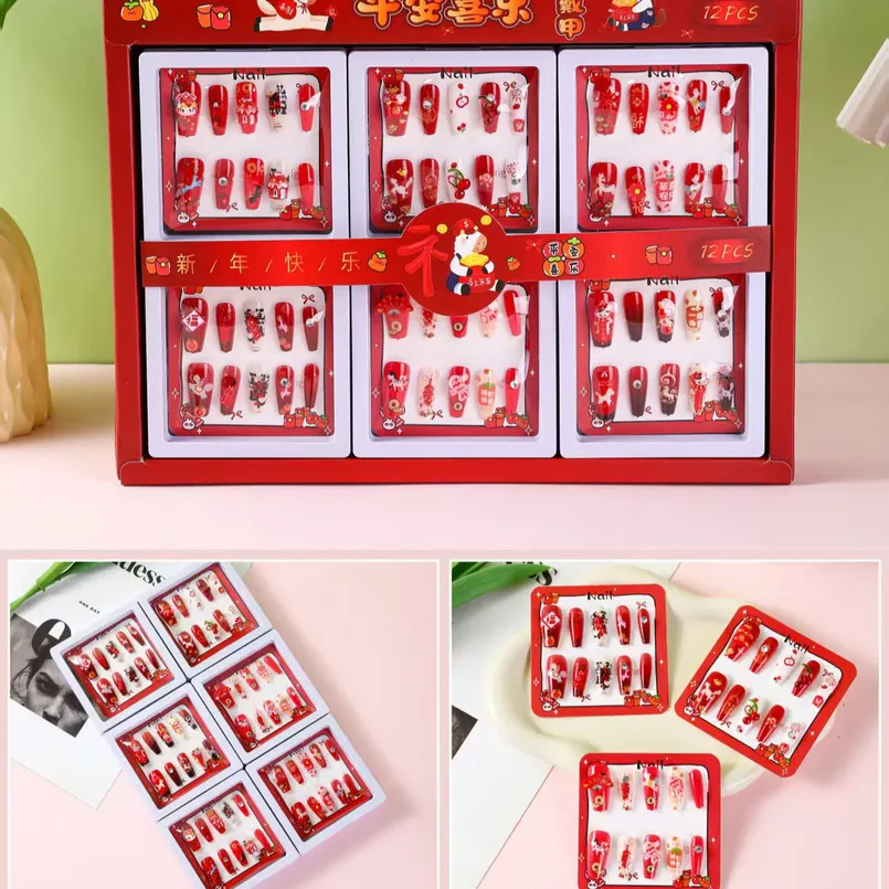 14% OFF – 2064 New Year Long‑Style Wholesale Nail Tips for Vendors & Kids – $0.29 Only!