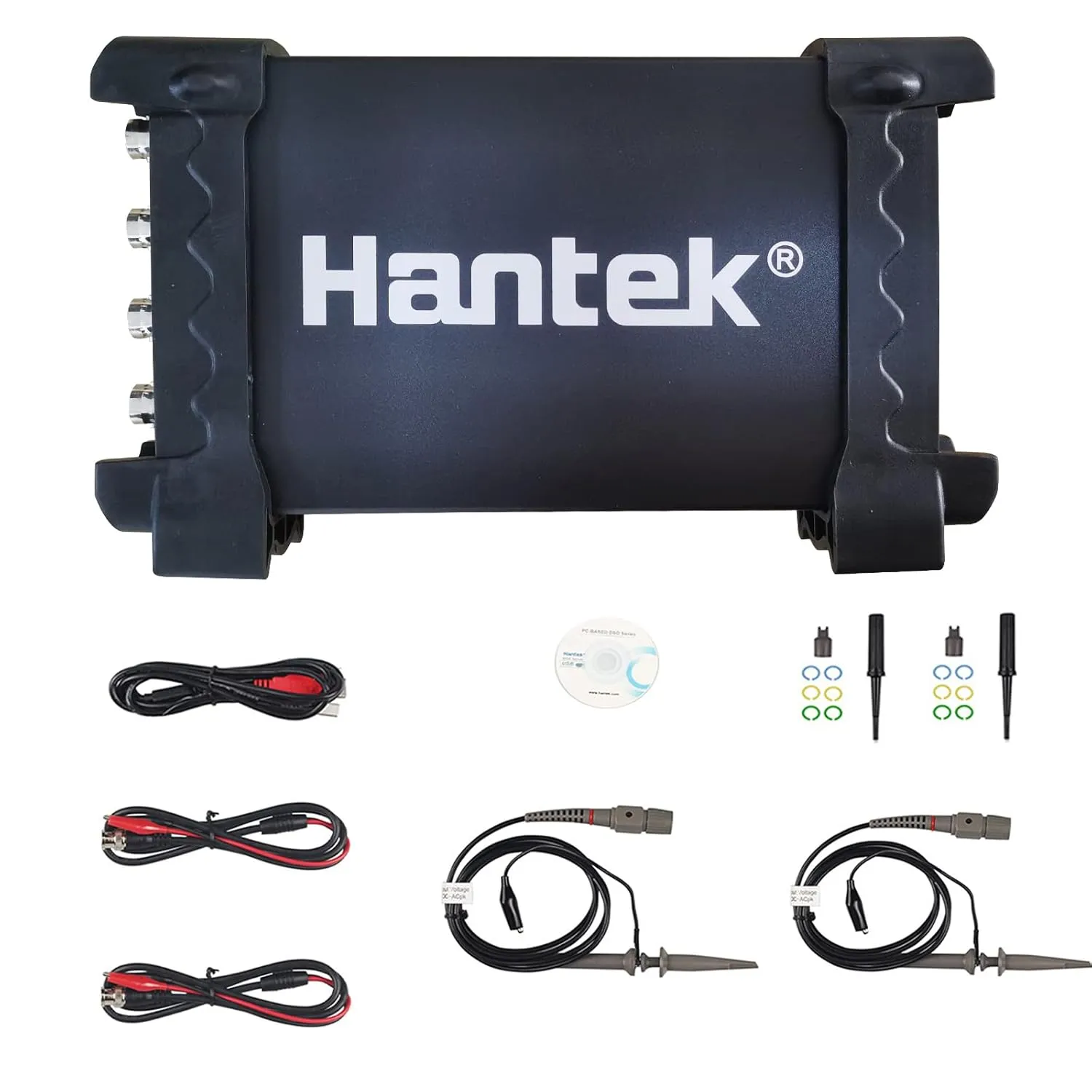 6074BE & HT201 Digitales Speicher-Oszilloskop PC USB 4-Kanal 70MHz - Tragbares Oszillograf Für WIN10 6074BE HT201 Oszillograph