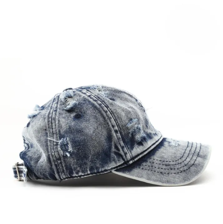 2026 New Hot Selling Casual Erosion Cowboy Retro Sunshade Flat Curved Edge Adjustable Dome Baseball Hat_voghion.com