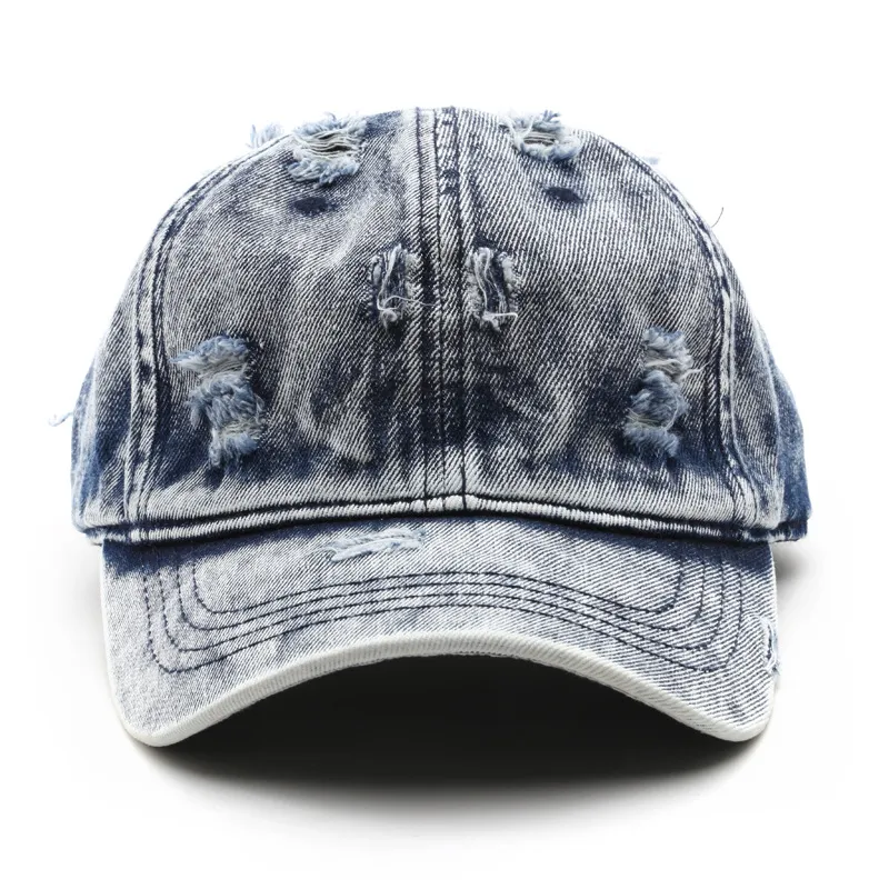 2026 New Hot Selling Casual Erosion Cowboy Retro Sunshade Flat Curved Edge Adjustable Dome Baseball Hat_voghion.com