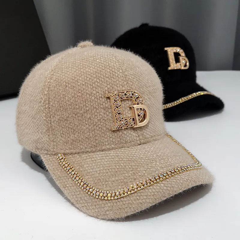 2026 New Hot Selling Luxury Brand Women's Baseball Imitation Suede Wide Brimmed With Shiny Decoration European_voghion.com