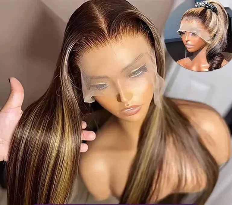 Brand 28 30 Inch Ombre Bone Straight Human Hair Wigs... From  display picture 3