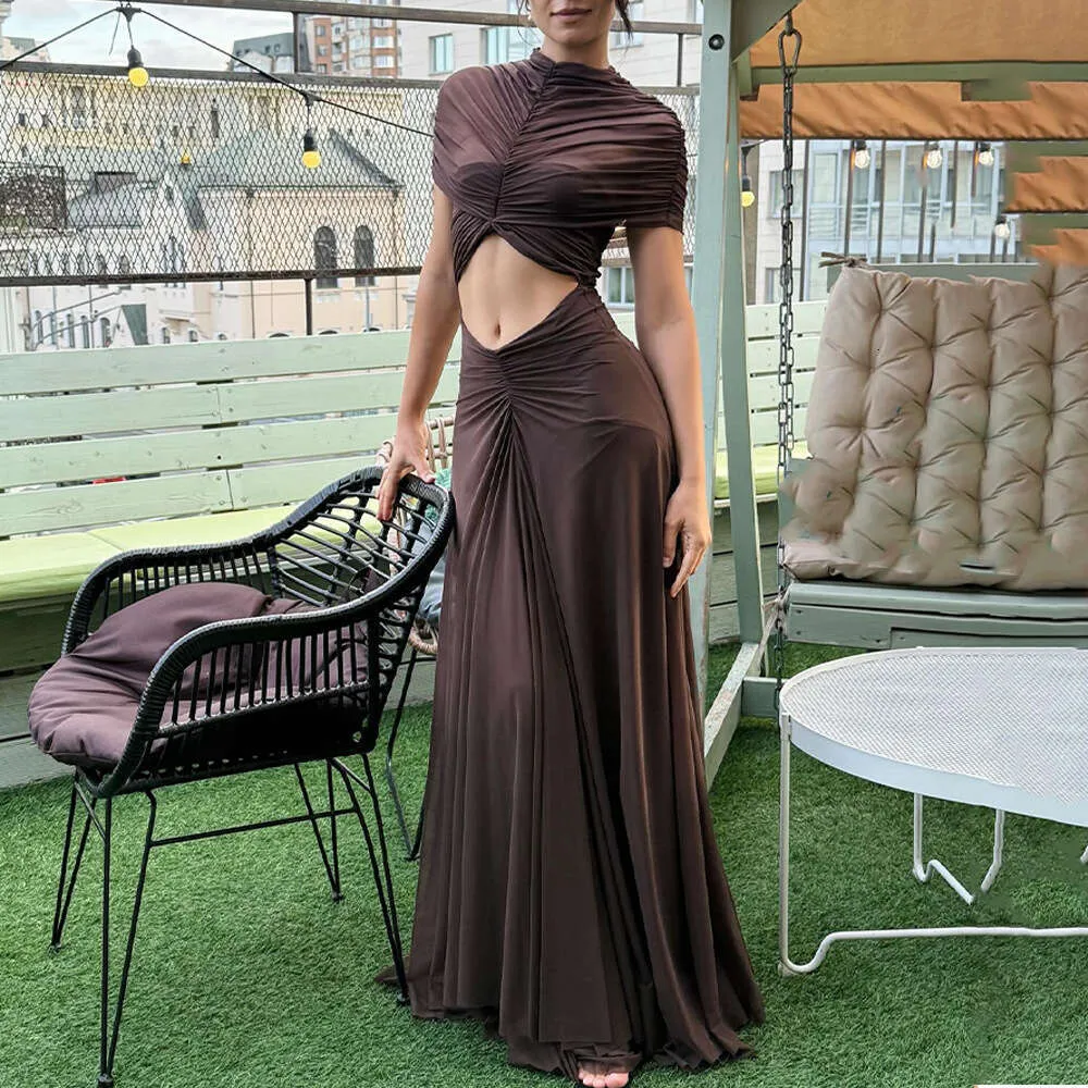 Amazon Foreign Trade Ruched Womens Bodycon Long Dress... From Morningmadam, $57.95