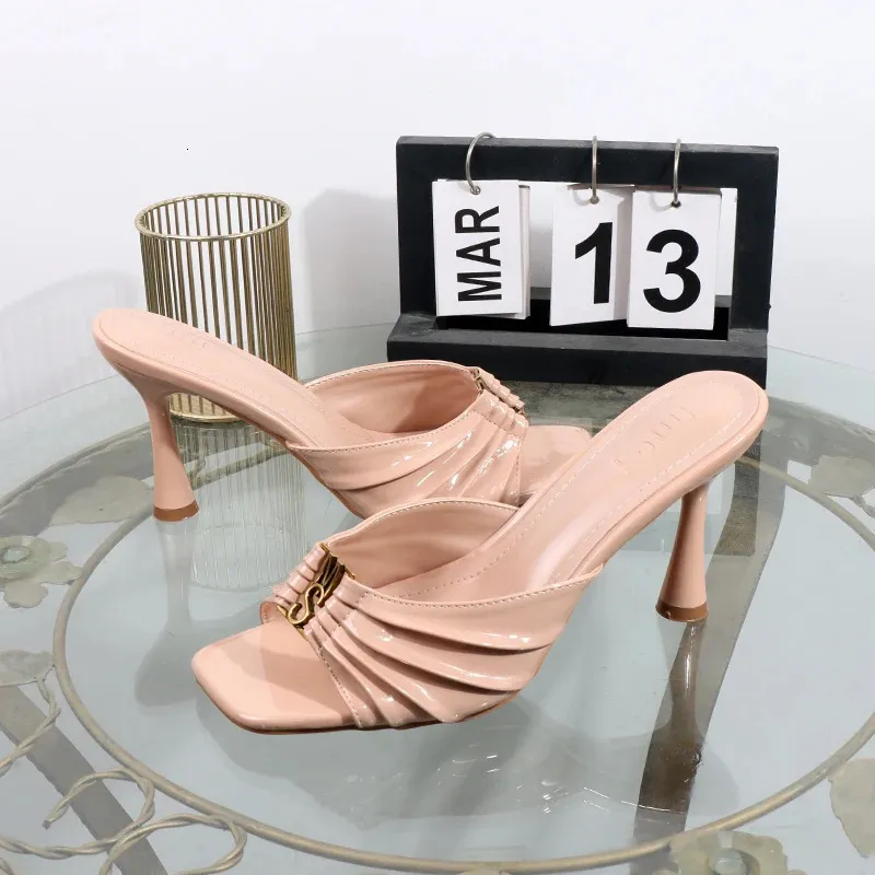 Elegant Women's Pleated Open Toe Sandals For Summer Parties_voghion.com