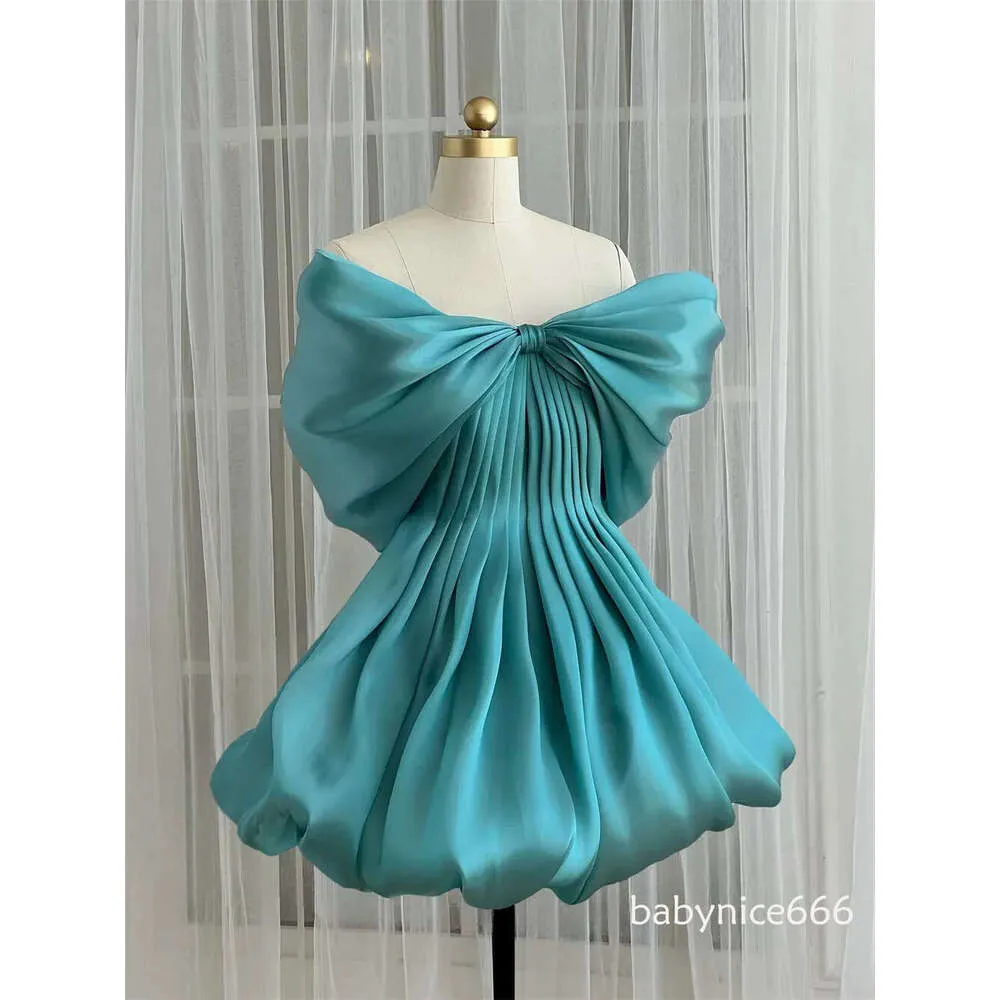 ocean blue dress short Strapless Short Corset Hoco Dress: Nox Anabel H187 Ocean Blue / 00