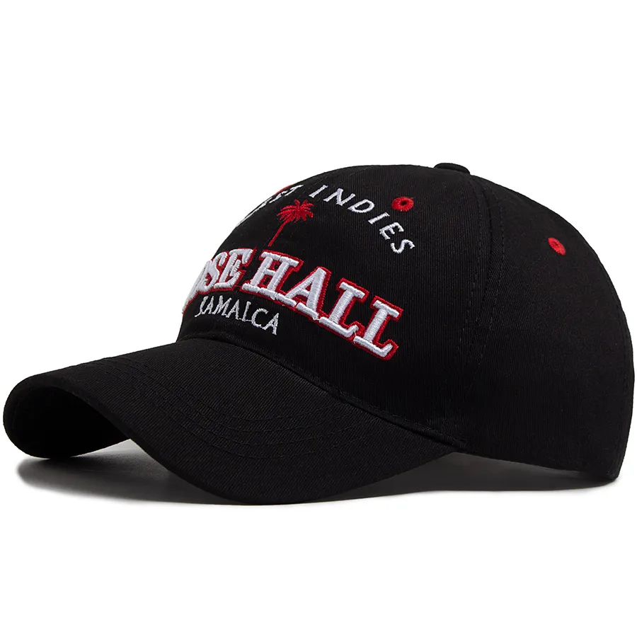2026 Rose Hall Jamaican Style Embroidered Baseball For Daily Wear Adjustable Casual Duckbill Cap Free Shipping_voghion.com