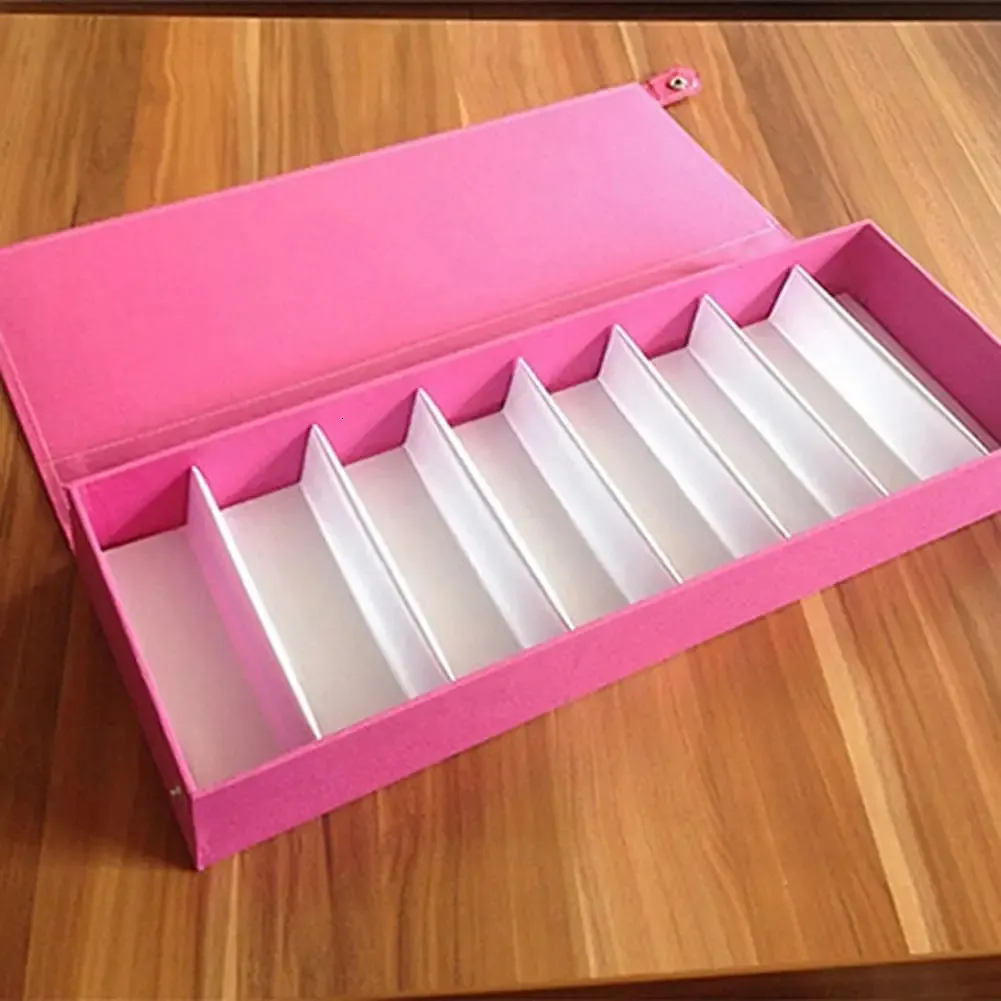 Black Plastic 8-Grid Eyeglass Organizer Case, Slotted Sunglass Storage Box for Women Sunglasses Cases