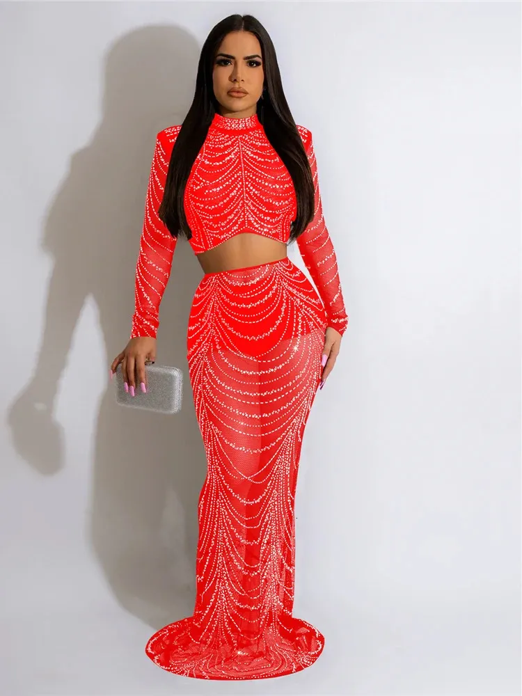 HBLL Elegant Rhinestone Maxi Rhinestone Set Outfit ... From Longda01,  Rs.4,333.1 | DHgate.Com