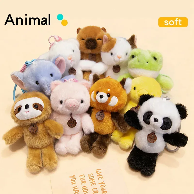 Cute 16cm Plush Animal Animal Keychains Multi Style Rabbit, Elephant ...