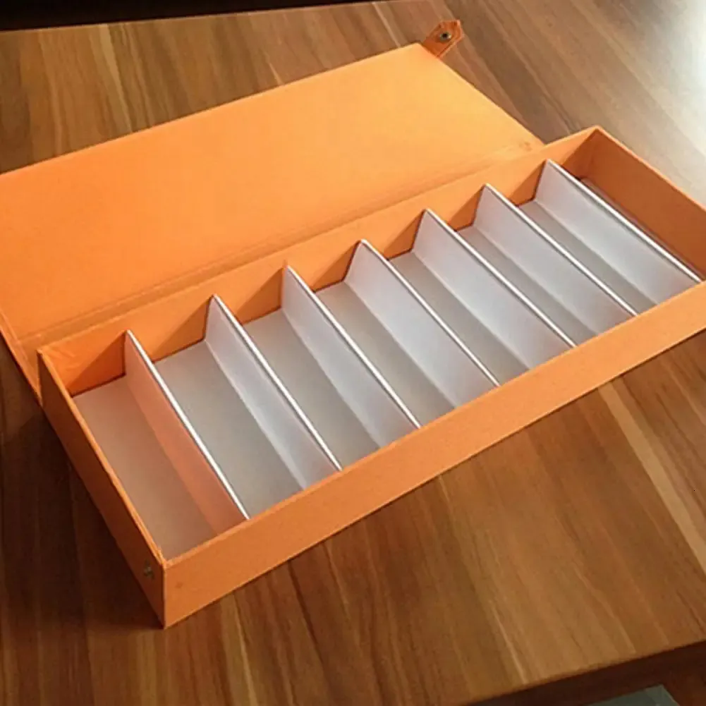 Black Plastic 8-Grid Eyeglass Organizer Case, Slotted Sunglass Storage Box for Women Sunglasses Cases