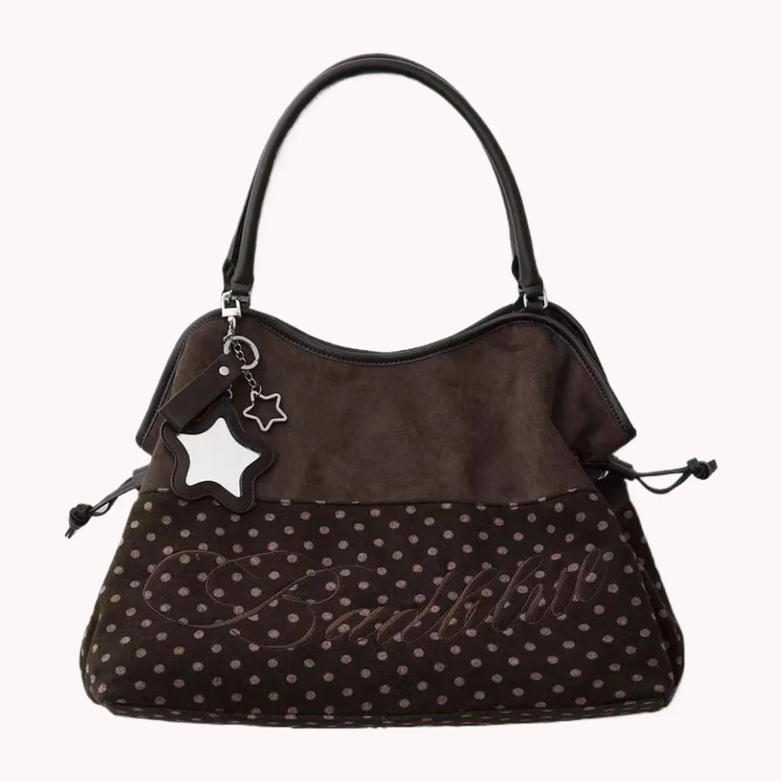 Y2K BadBlue Embroidered Leopard Print Tote Large From