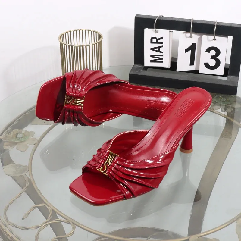 Elegant Women's Pleated Open Toe Sandals For Summer Parties_voghion.com
