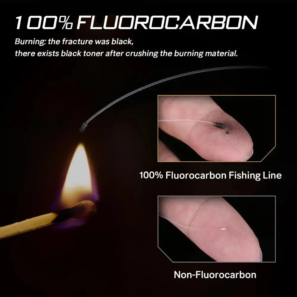 SeaKnight T1 Fluorocarbone 100 M – Ligne De Pêche Invisible, Résistance Abrasion, Faible élasticité – 3 à 35 LB