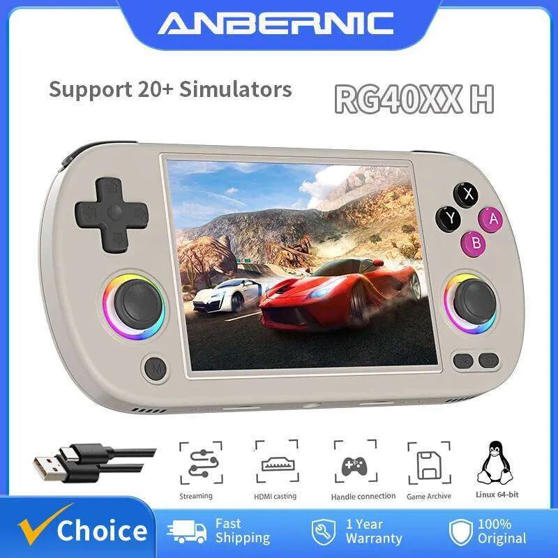 ConsoleXpress RG40XX H - Consola de juegos de mano retro, 4.0 pulgadas 640* 480 IPS pantalla Cortex-A53 Linux System 64G incorporado más de 4800 juegos portátiles recargables consolas de videojuegos ConsoleXpress RG40XX H - Consola de juegos de mano retro, 4.0 pulgadas 640* 480 IPS pantalla Cortex-A53 Linux System 64G incorporado más de 4800 juegos portátiles recargables consolas de videojuegos
