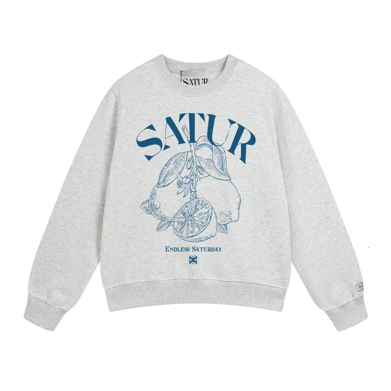 SATUR Classic Heart Letter Print Heavyweight Crew... From 