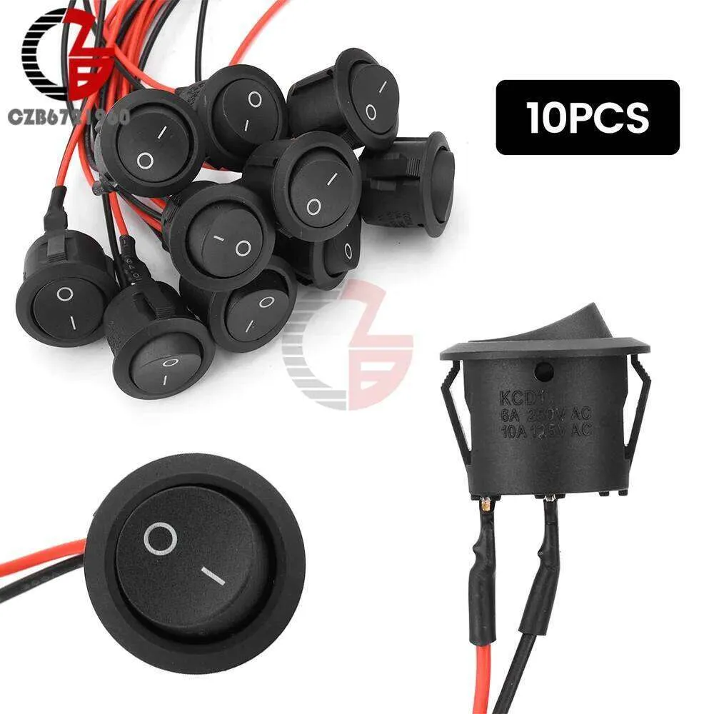 Dh Mini Rocker 10 Pack Mini Rocker ON/OFF Offroad Rocker Switches With Pre Wired 6A ...