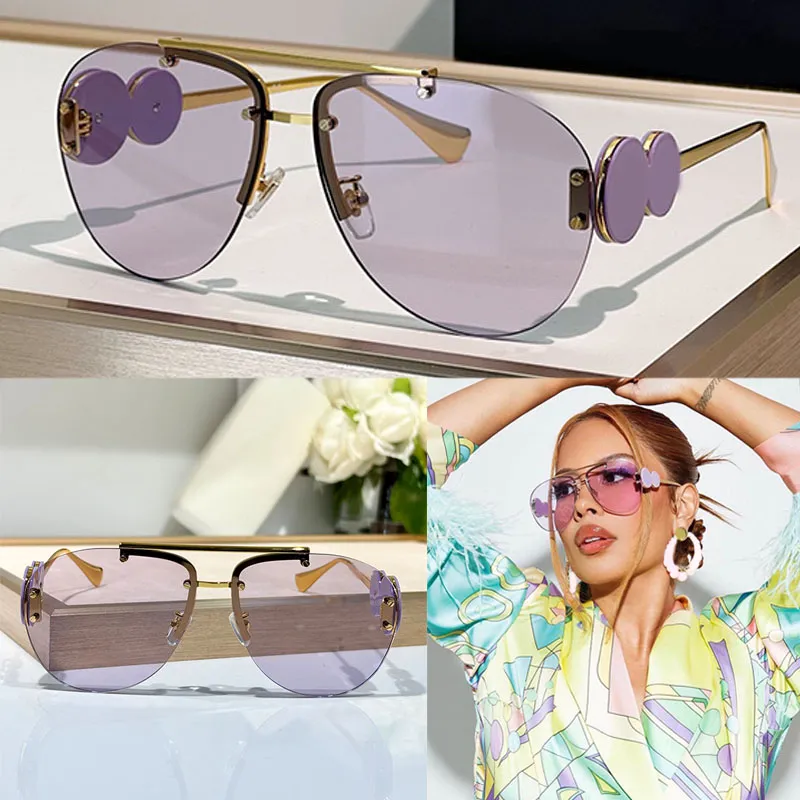 Women Man Luxury Extra Large Rimless Oval Sunglasses... From 
