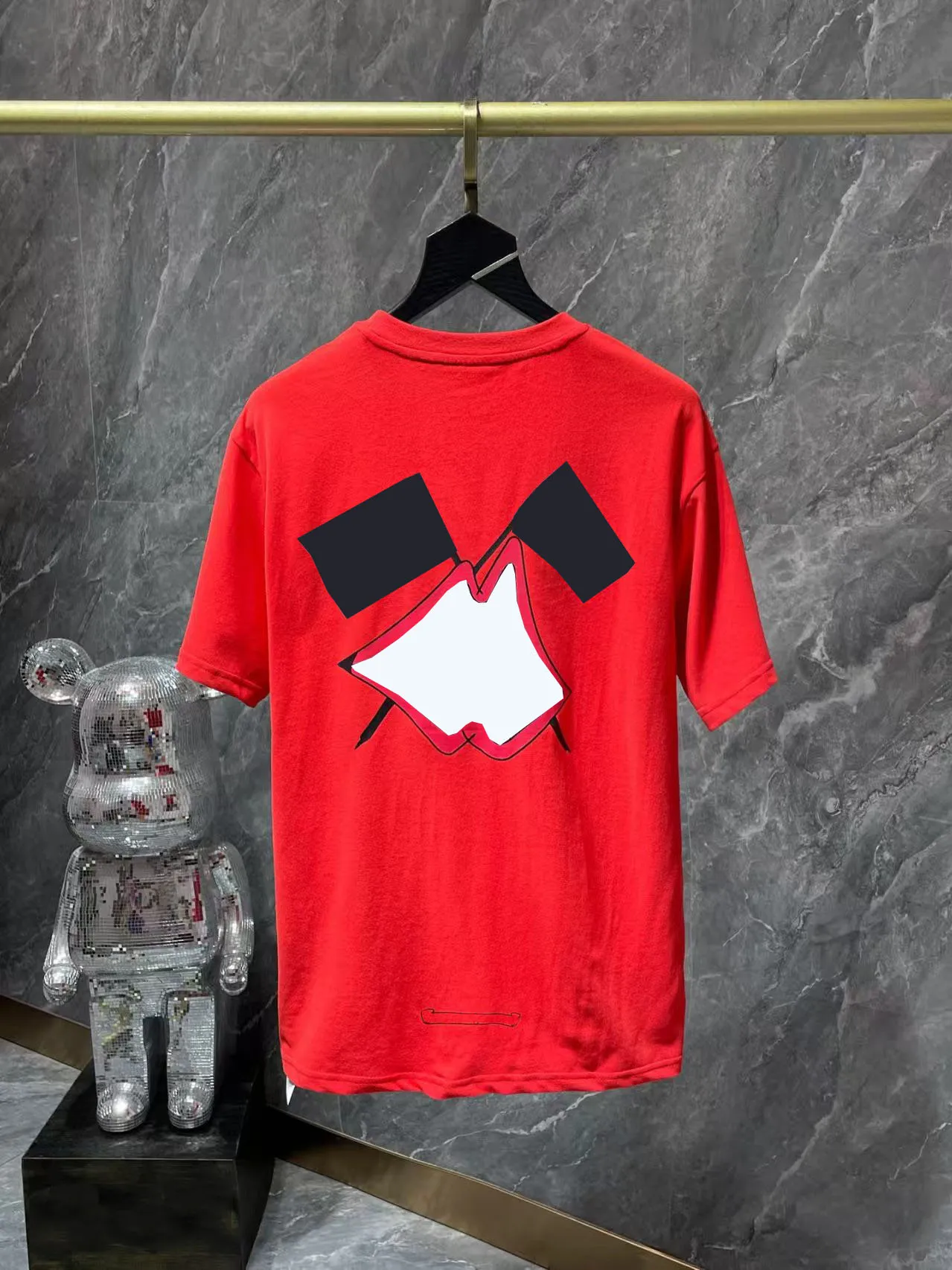 Designer Men's T-shirts Unisex Loose Fit Washable Tee Hip-hop Style new retro washed old graffiti loose versatile round neck short-sleeved T-shirt top1112