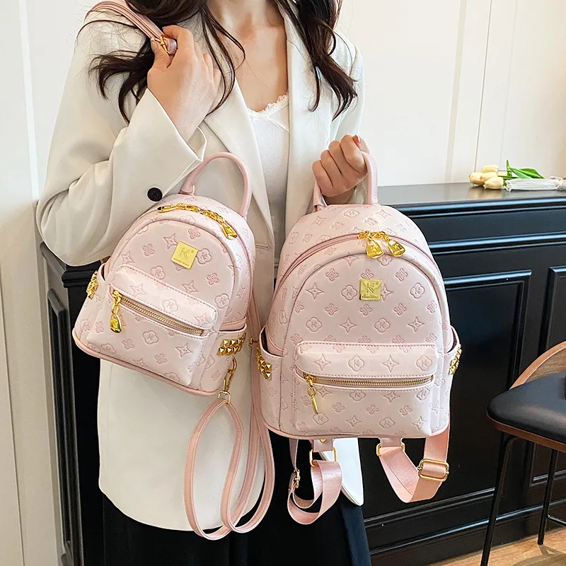 High End Leather Glitter Backpack For Female College... From 