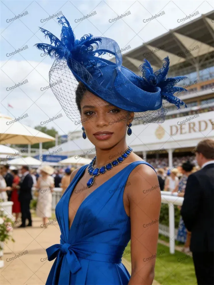 blue dress and fascinator Blue Christmas