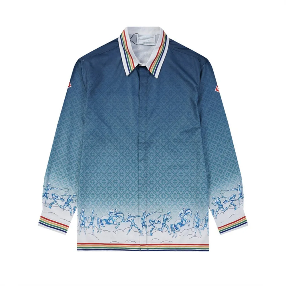 long sleeve designer dress shirts Amazon.com: GSBOGOSSE Mens Luxury Print Dress Shirt Long Sleeve Button-Down Shirt
