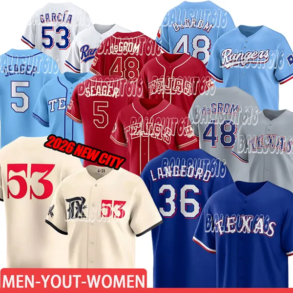 5 Corey Seager 48 Jacob DeGrom 2026 City Custom From