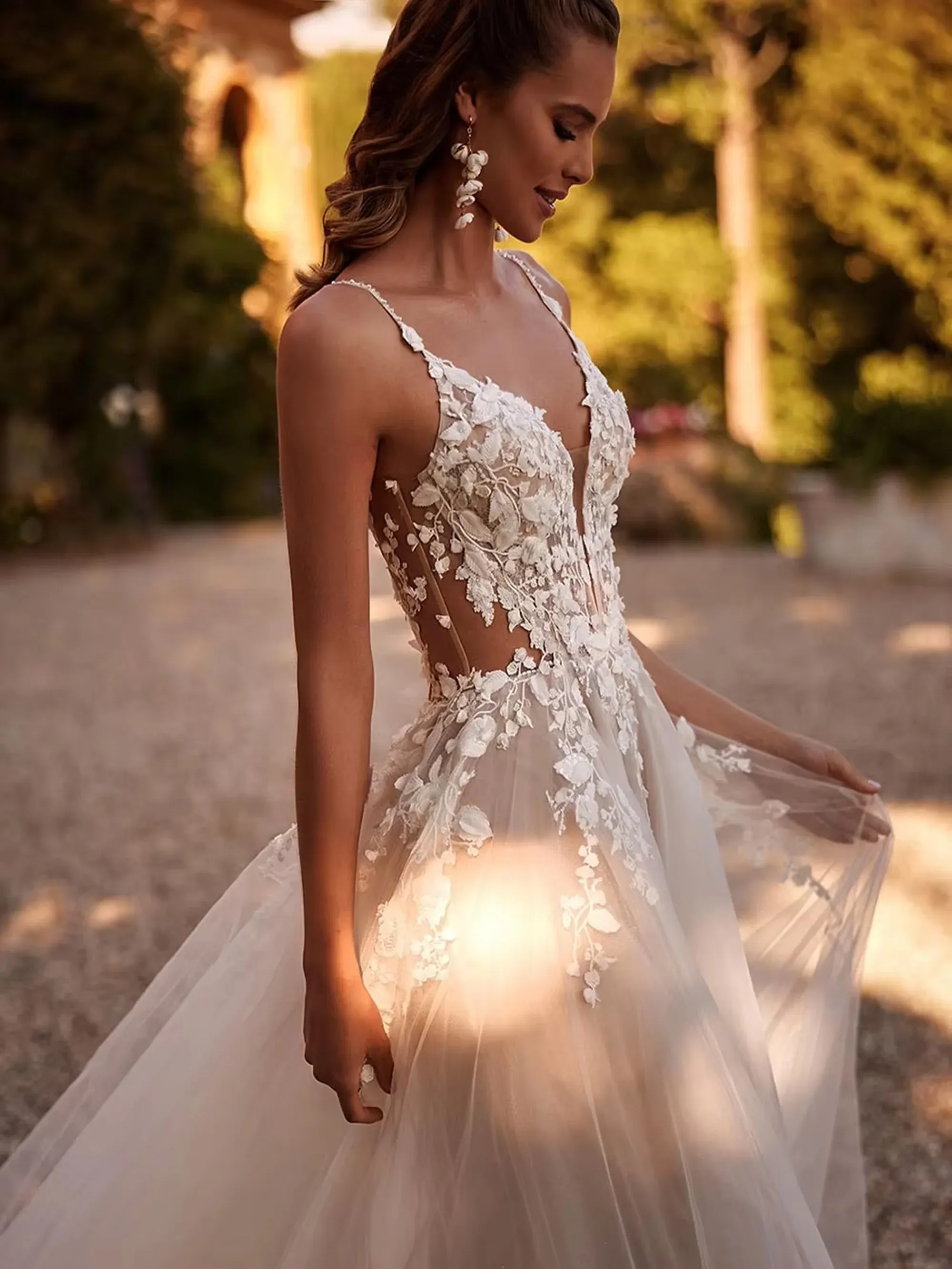 2026 Luxury Boho A Line Wedding Dresses V Neck... From 108,84 €