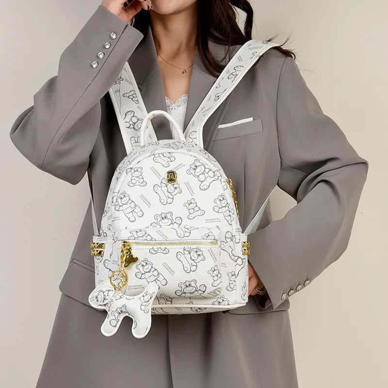 cute leather backpacks school Faux Women | 20% Off It can hold your wallets 2025 Fashionable Black PU Leather