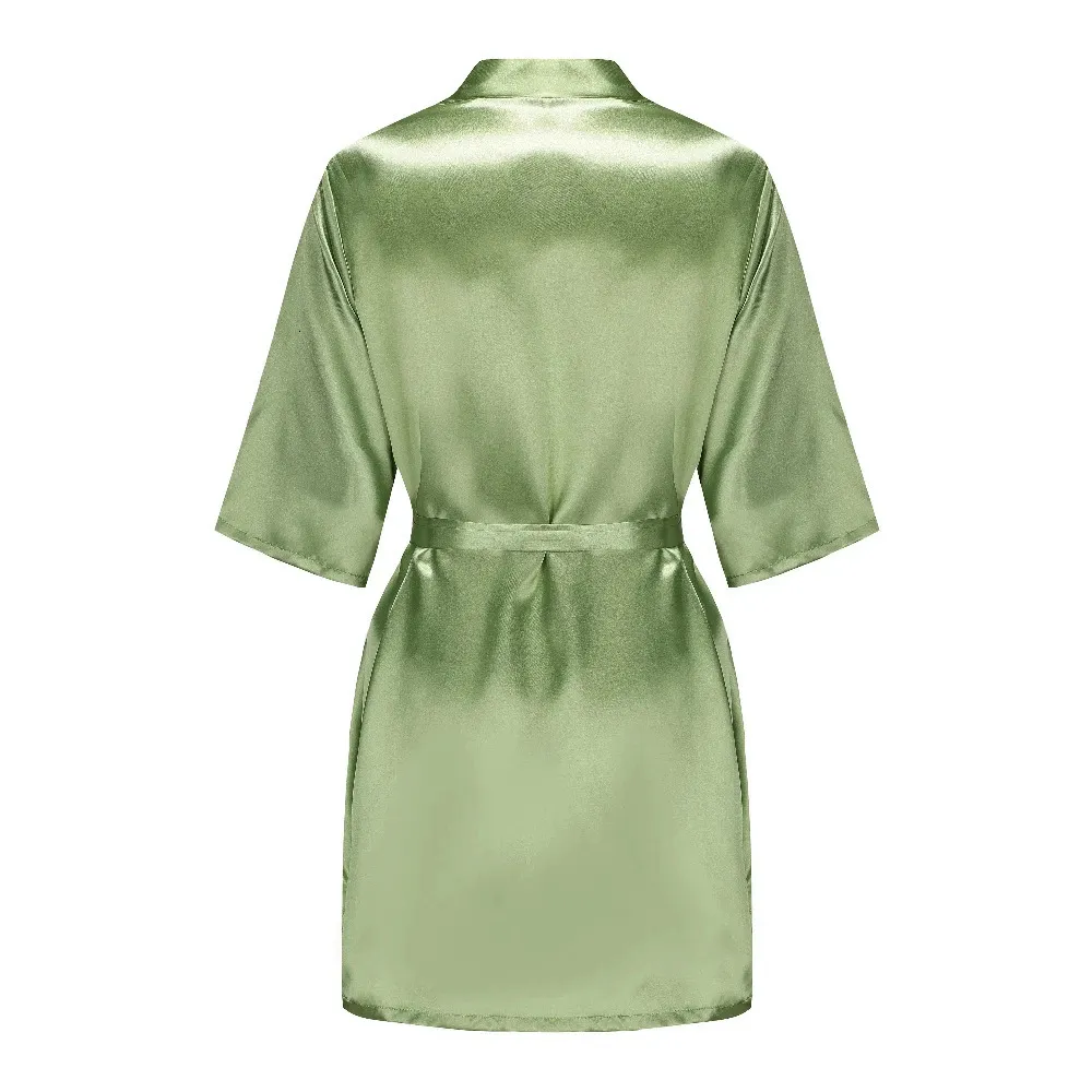 sage green silk dressing gown Six Stories Womens Sage V-neck flutter-sleeve Satin maxi Dress 14