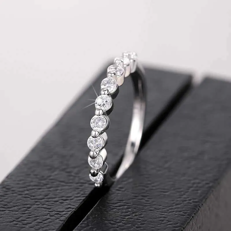 Minimalist Thin Cubic Zirconia Ring For Women Stackable Jewelry_voghion.com